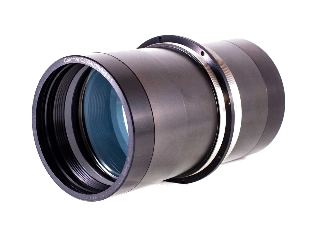 Chromar C350 f/4 catadioptric lens for long-range surveillance, 350 mm