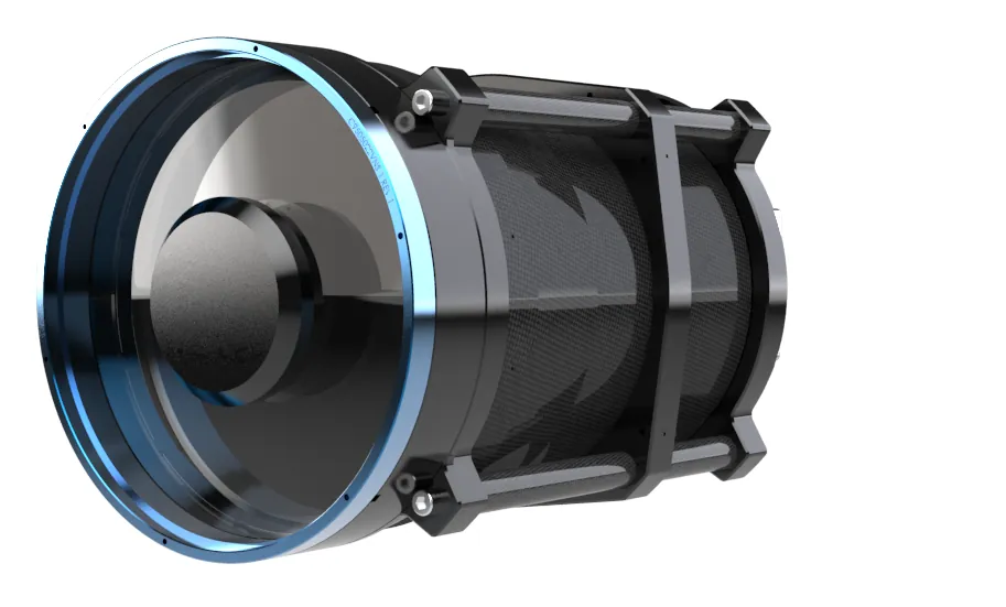 Chromar C950 Pluto catadioptric Earth-observation telescope, turning